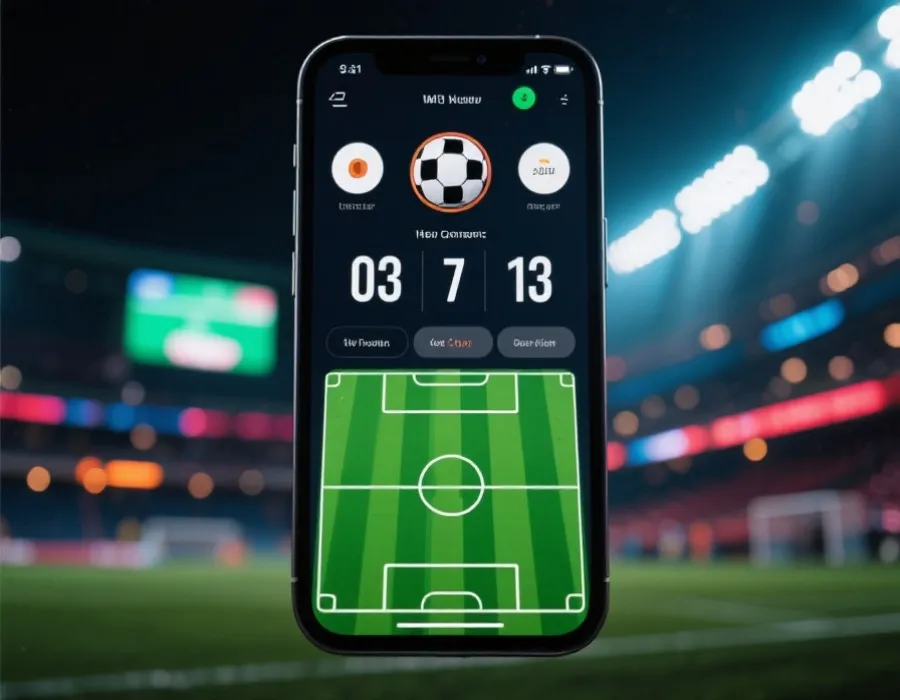 移动端比分与赛程界面示意图